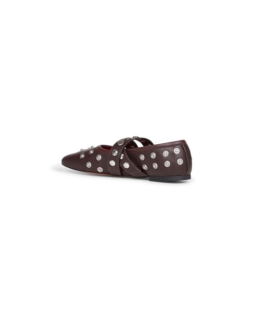 Stella McCartney White Ryder Popper-Studded Ballet Flats