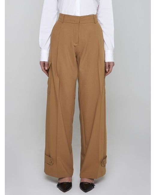Blanca Vita Natural Philody Silk Cargo Trousers