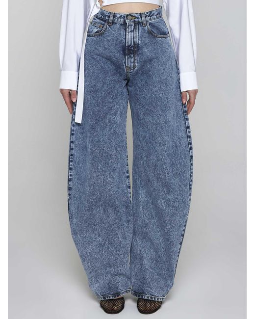 Alaïa Blue Round-leg Jeans