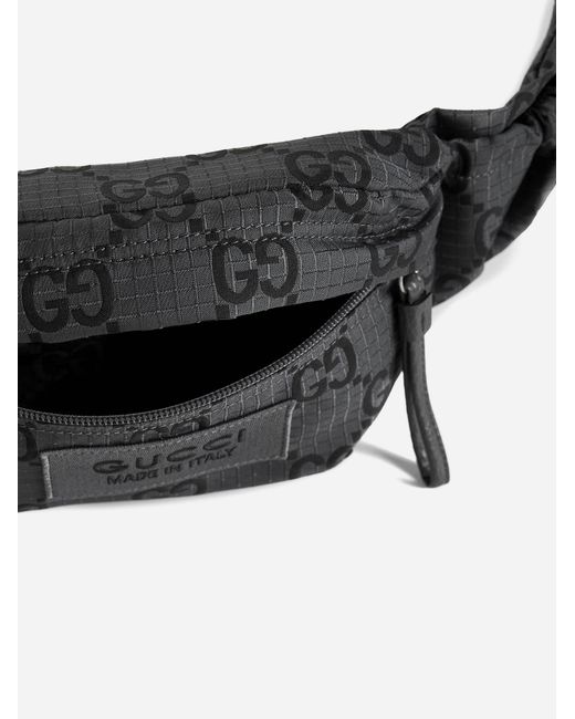 Gucci Gray GG Fabric Large Belt Bag for men