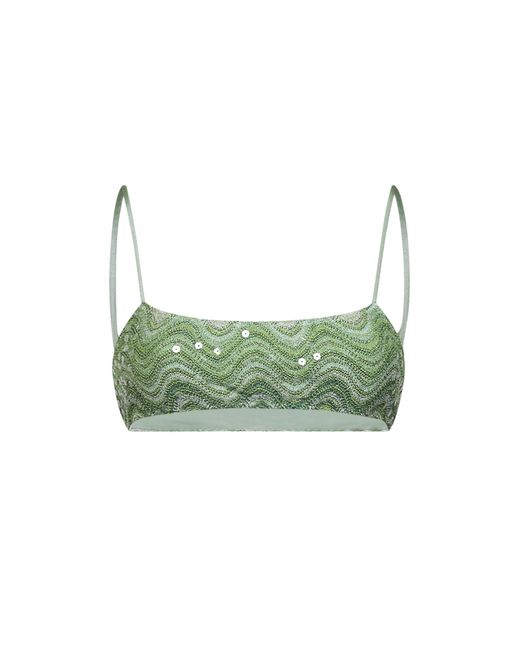 Mc2 Saint Barth Green Bralette Bikini Top Sadie Sequin