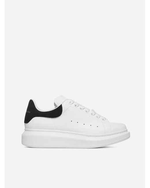 Alexander McQueen White Oversize Leather Sneakers