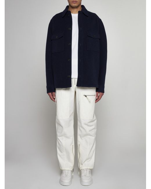Isabel Marant Blue Kervon Wool-blend Overshirt for men