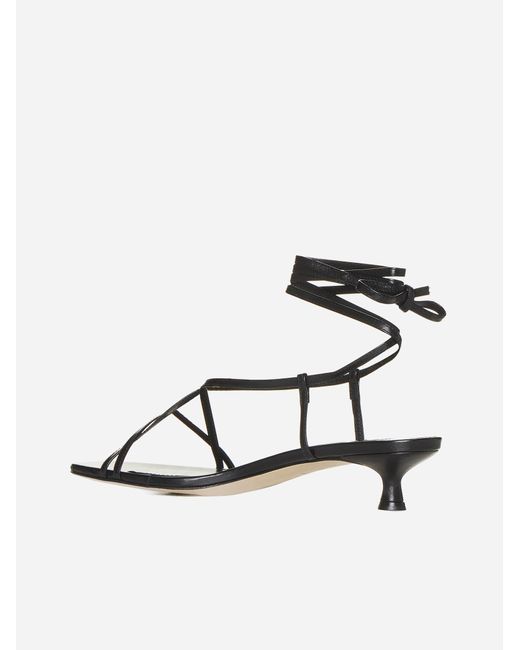 Aeyde White Paige Nappa Leather Sandals