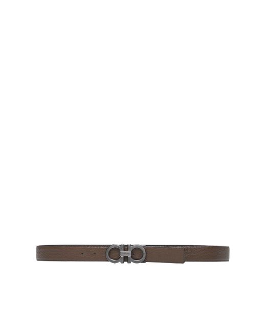 Ferragamo White Belt Gancini Reversible Leather for men