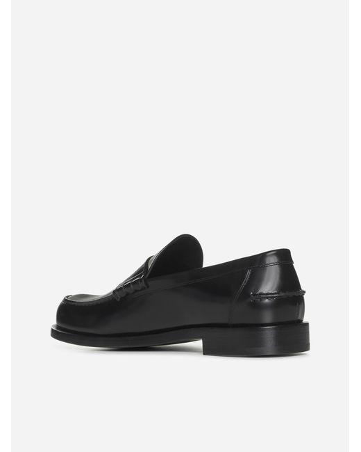 Givenchy Black 4g Plaque Leather Loafers for men