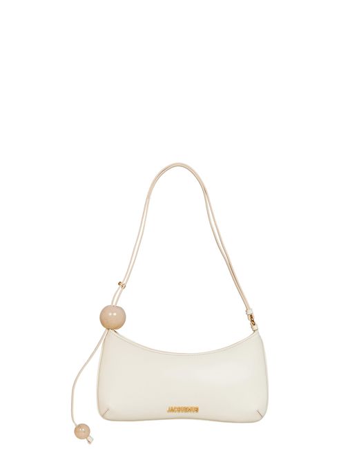 Jacquemus Natural The Bisou Perle Beaded Shoulder Bag