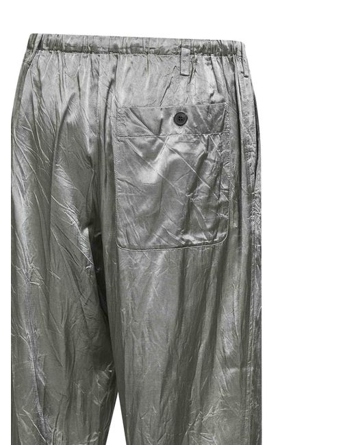 Dries Van Noten Gray Mint Viscose And Cotton Straight-Leg Trousers for men