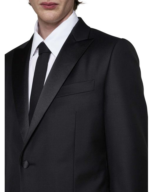 Valentino Black Wool-Blend Slim-Fit Tuxedo for men