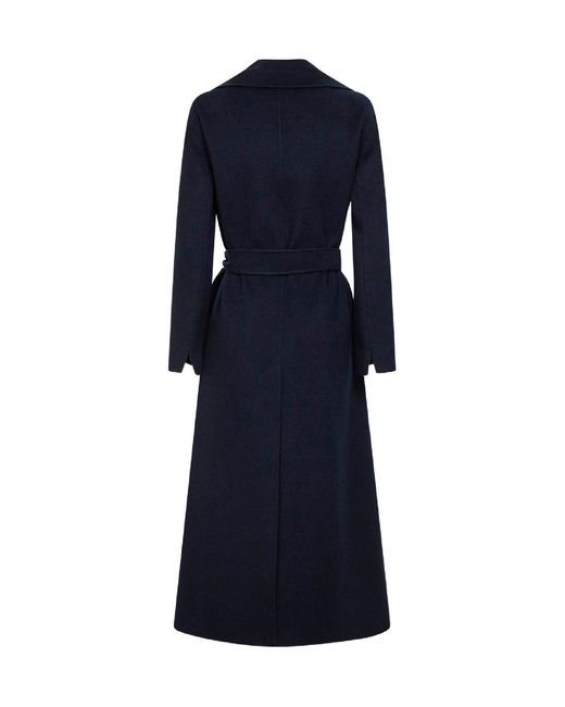 Max Mara Blue Midnight Wrap Coat