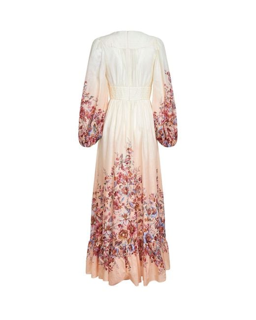Zimmermann White Floral-Print Ivory Cotton Awaken Maxi Dress