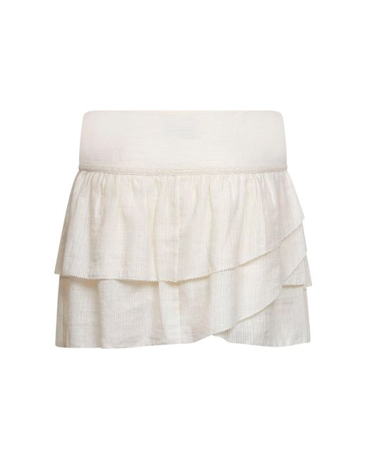 Isabel Marant White Marant Etoile Ecru Gauze Dejha Mini Skirt
