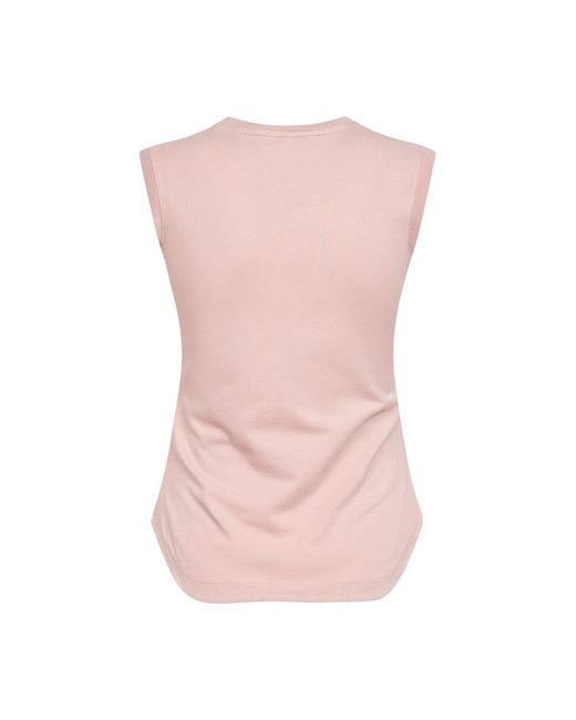 The Attico Pink Rose Cotton Jersey "Reese" Tank Top