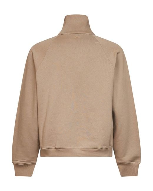 AMI Natural Cotton Ami De Cœur Half-Zip Sweatshirt for men