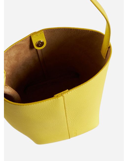 J.W. Anderson Yellow Corner Leather Small Bucket Bag