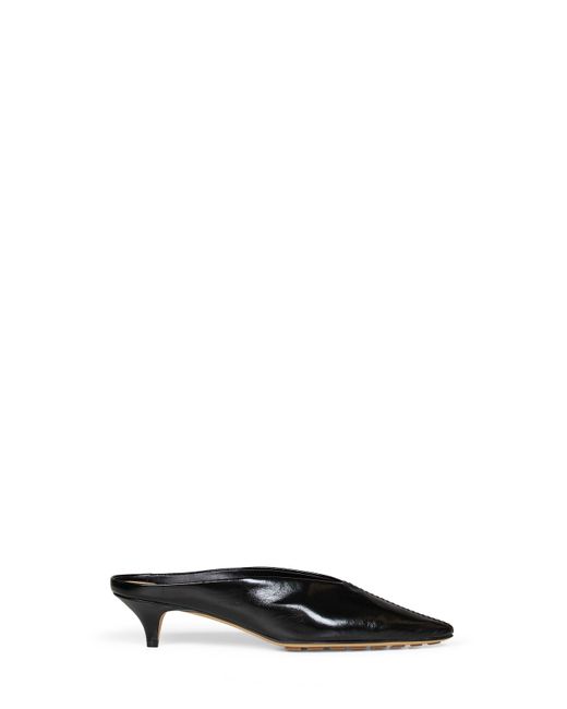 Bottega Veneta Black Mule Pumps Vesta Shiny Leather