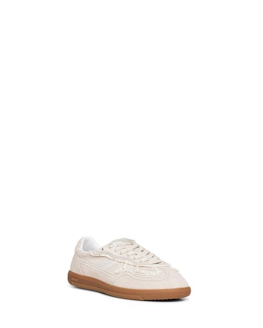 Alohas White Cream Suede Tb.490 Sneakers With Crochet Details
