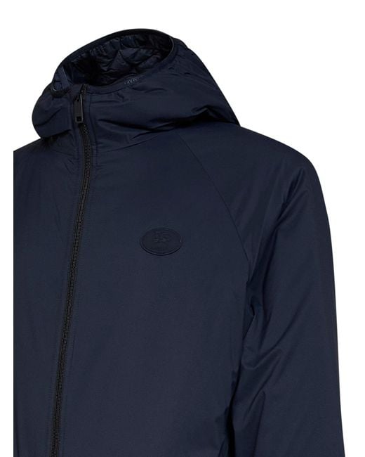 Burberry Blue Nylon Dunwich Packable Hooded Jacket for men
