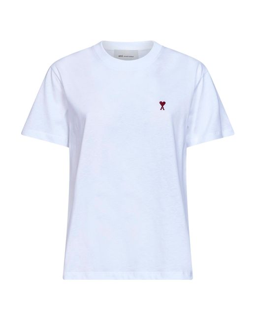 AMI Blue Cotton Jersey Ami De Cœur T-Shirt