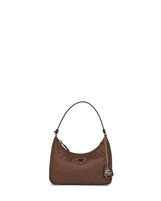 Prada Brown Mini Shoulder Bag Burnt Recycled Polyamide