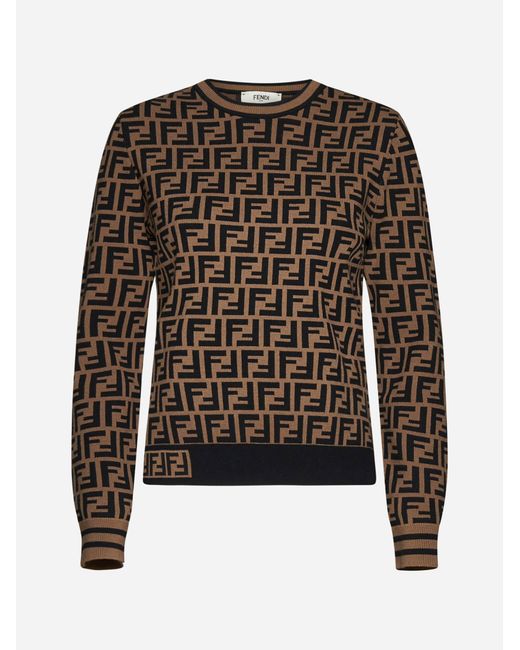 Fendi Black Ff Viscose-blend Sweater