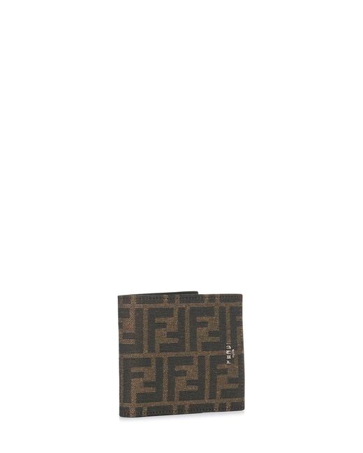 Fendi Gray €Œff Jacquard" Wallet for men