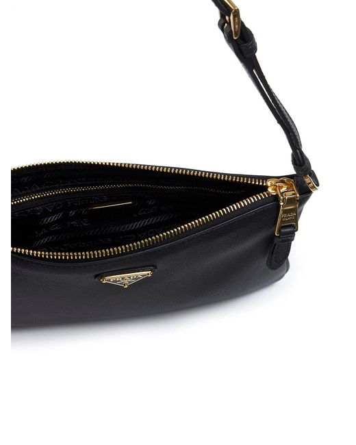 Prada Black Leather Shoulder Bag