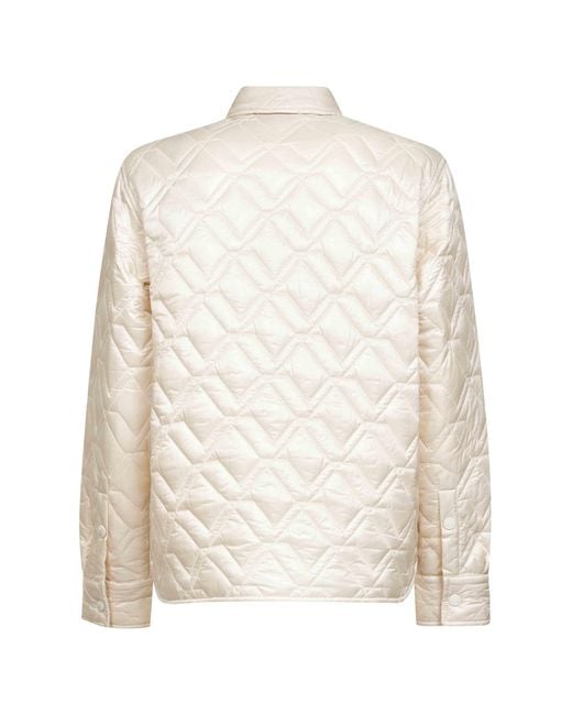 Moncler White Quilted And Padded Shirt Jacket