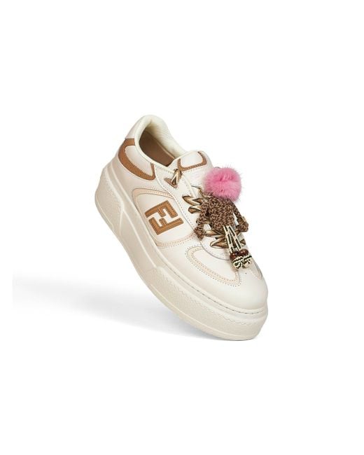 Sneakers Platform Match Bianche di Fendi in White