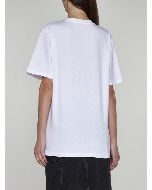 Stine Goya White Sgmargila Print Cotton T-shirt