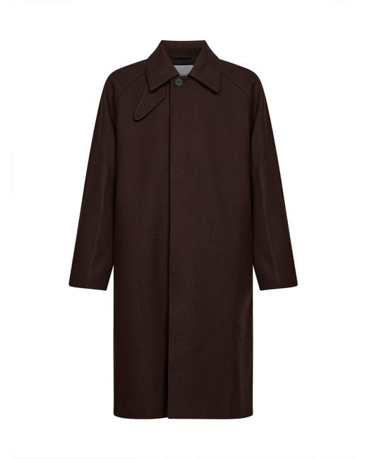 Studio Nicholson Brown Espresso Wool Blend Cabo Coat for men