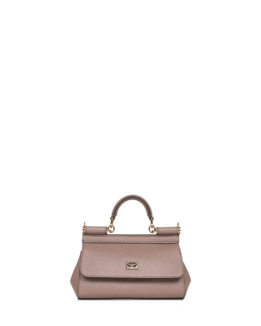 Dolce & Gabbana Pink Taupe Small Sicily Handbag