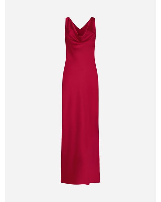Norma Kamali Red Satin Gown