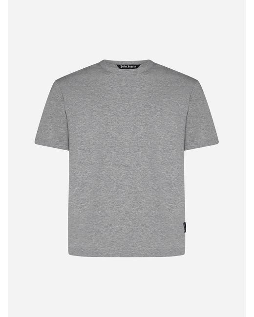 Palm Angels Gray Cotton T-shirt Tripack for men