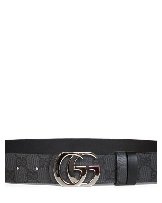 Gucci White Cut Gg Marmont Reversible Belt for men