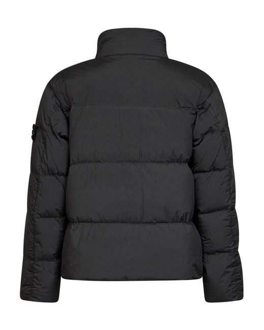 Stone Island Black Lead Crinkle Reps Ny Down Jacket for men