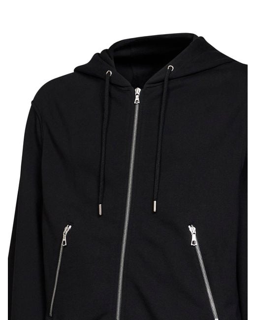 Dries Van Noten Black Wool Harrino Zip-Up Hoodie for men