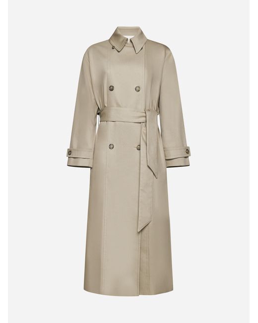 A.P.C. Natural Louise Cotton-blend Double-breasted Trench Coat