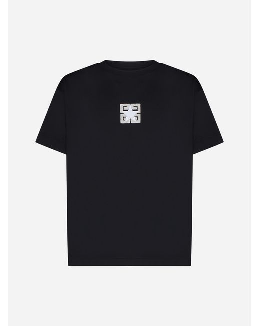 Givenchy Black Logo Print Cotton T-shirt for men