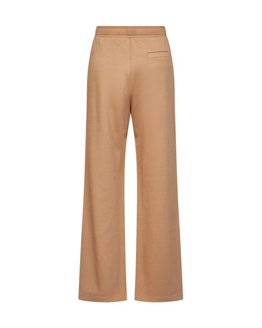 Max Mara Natural Camel Double Jersey Smmbali Wide Trousers
