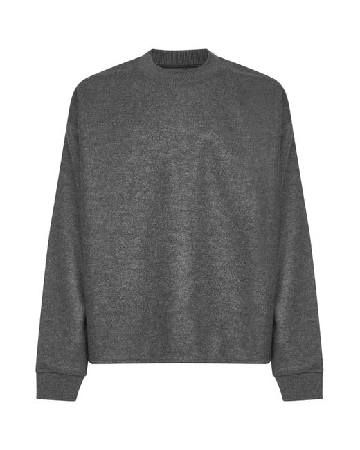 Jil Sander Gray Wool Jersey Sweatshirt for men