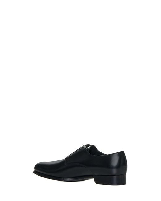 D 40 White Leather Derby Shoes for men