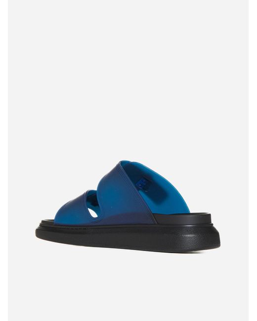 Alexander McQueen Blue Rubber Sandals for men
