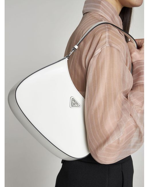 Prada White Cleo Leather Bag