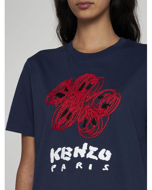 KENZO Blue T-shirts And Polos