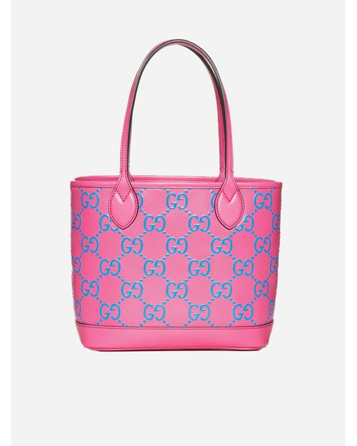 Gucci Pink GG Leather Tote Bag for men
