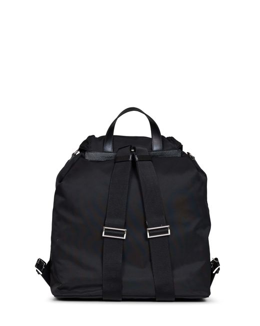PRADA VIAGGIO Black Re-Nylon Backpack With Shoulder Strap for men