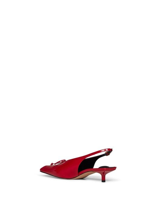 Jacquemus Red The Low Cubisto Slingback Pumps