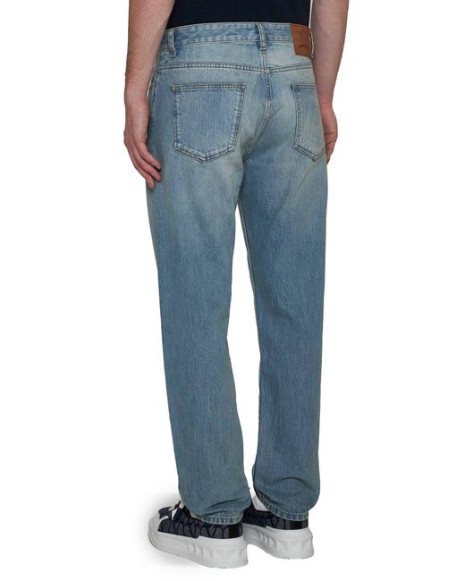 Valentino Blue Straight-Leg Jeans for men