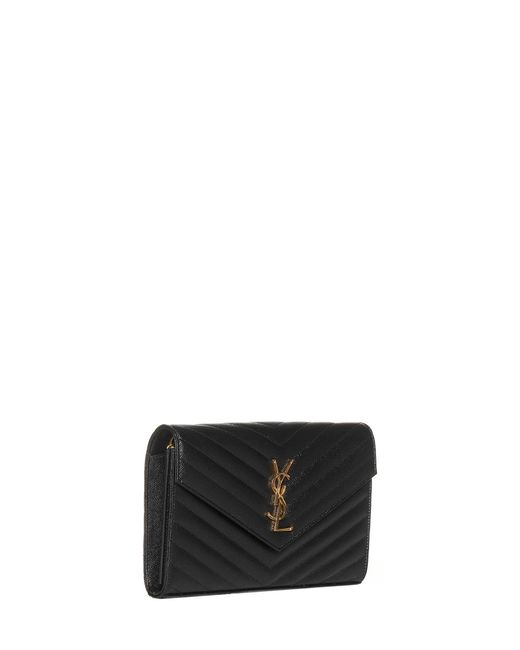 Saint Laurent White Classic Cassandre Pouch